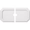 Ekena Millwork Emerald Architectural Grade PVC Ceiling Medallion, 30"W x 15"H x 3"ID x 10 1/2"C x 1"P, Two-Piece CMP30X15ED2-03000 - alternate 1